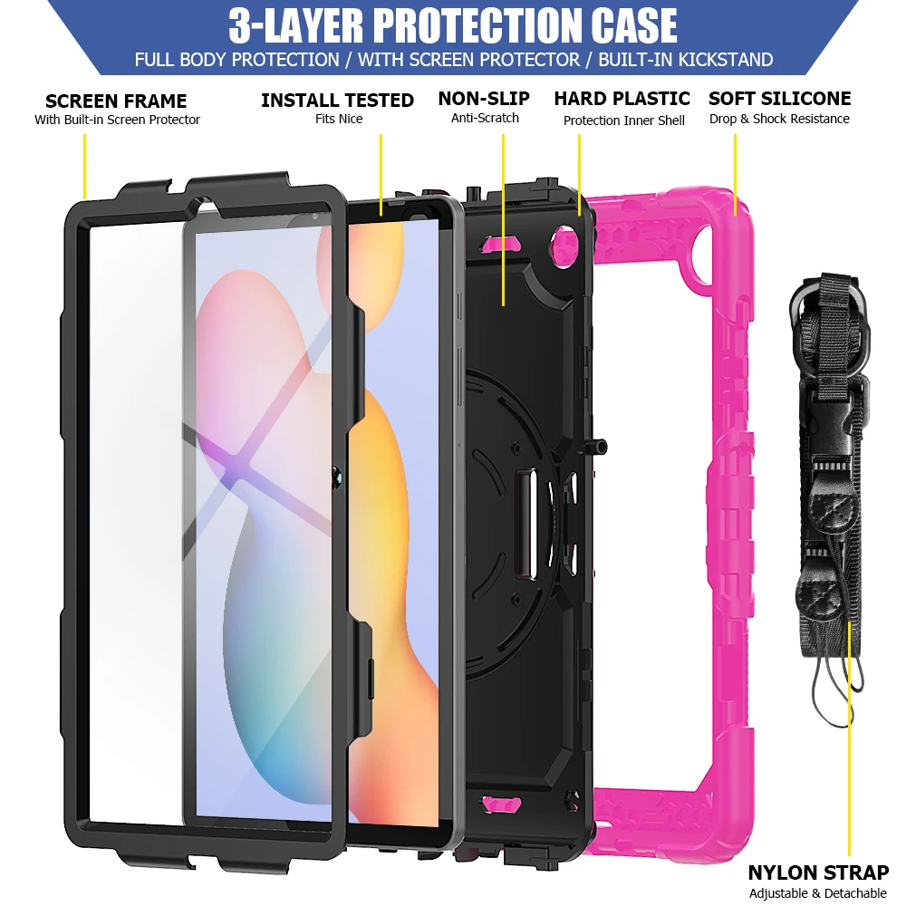 Shockproof For Lenovotab m10 case X606F X6C6F 125FU M8 HD 8.0 Smart 2021 TB-8506F 8505F 8705F Kickstand Kids Cover