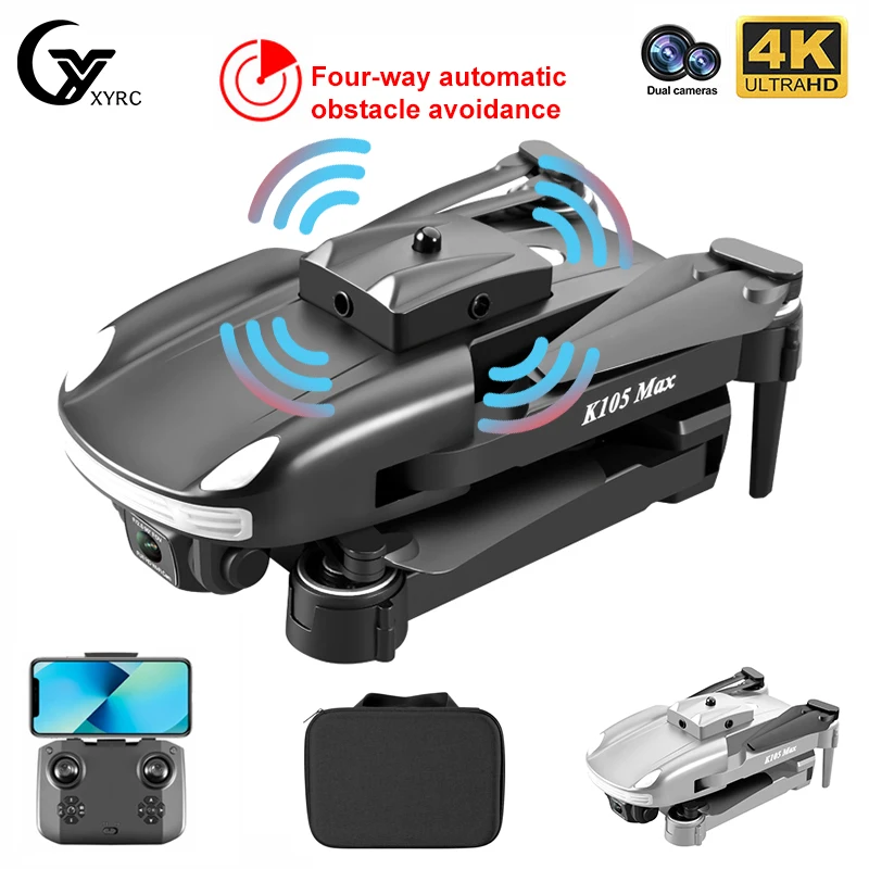 

New K105 MAX Drone 4K HD Camera Four-way Obstacle Avoidance 2.4G Wifi FPV Aerial Photography RC Foldable Quadcopter Child Gifts