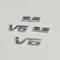 3D V6 2.4 3.5 Logo Universal Car Badge Trunk Stikcer silver For Honda City Civic Accord CRV Accessories