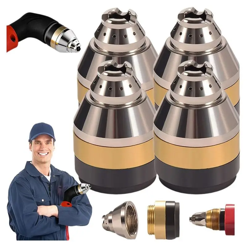 

Защитная крышка сопла плазменной резки P80, крышка для наконечников плазменной резки, защитная крышка контакта (4 шт.), простая в использовании