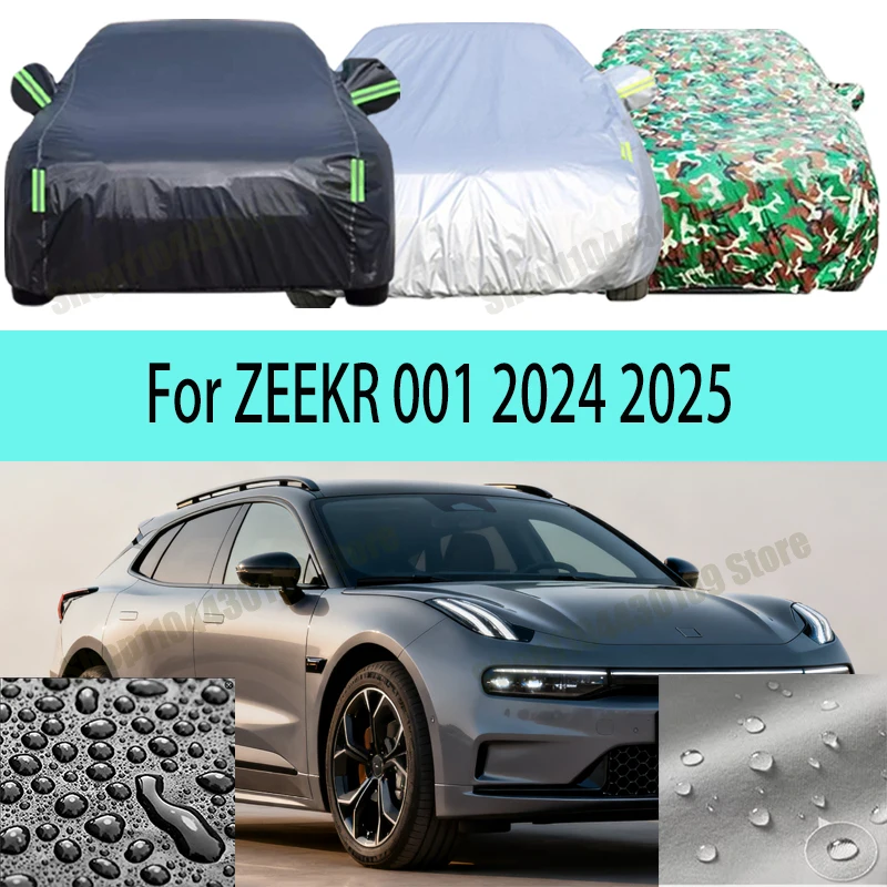

For ZEEKR 001 2024 2025 Full Car Covers with Reflective Strip Anti Corrosion Sun Rain Snow Wind Protection Dustproof UV Scratch