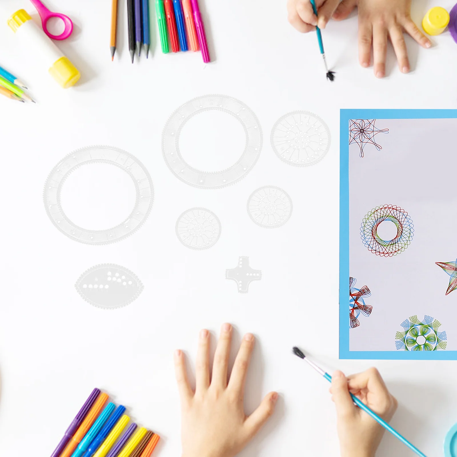 29 قطعة ملحقات رسم العجلات Abs التعليمية الرسم المتشابكة التروس عجلات أدوات الصياغة الهندسية الفن #1