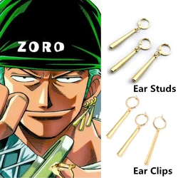 Kiss Jewelry-pendientes de Cosplay Zoro para mujeres y hombres, columna larga, colgante, pendientes de gota, Clip para la oreja, regalo de amigos, 3 unids/set