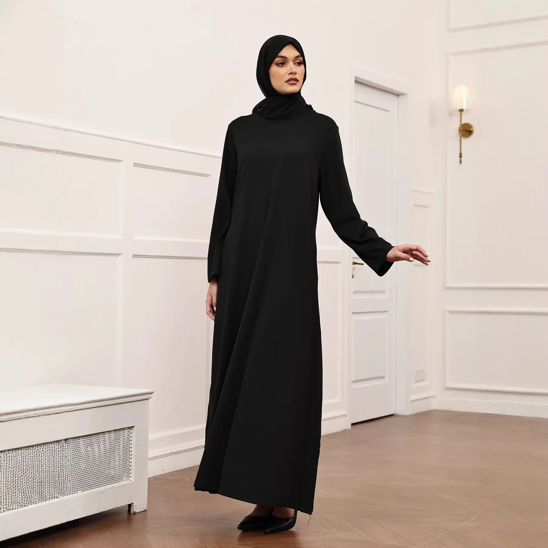 2026 eid djellaba muçulmano hijab vestido feminino preto abaya dubai kaftan árabe robe oração vestuário islam roupas tradicionais jalabiya