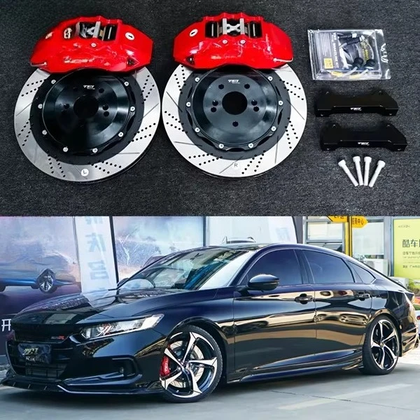 Racing P60ES Front Big Brake Kit 6 Piston Caliper with 378*32 Rotor Auto Brake System for Accord 19 Inch Car Rim