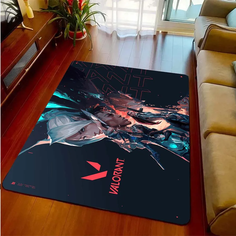 

Game room Cartoon VALORANT Game Gamer Area Carpets, Rug for Home Living Room Bedroom Sofa Doormat Decor,Kids play Floor Mat Gift