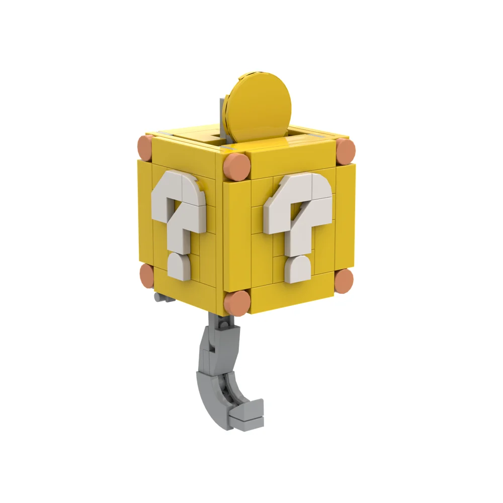 

MOC-186541 Coin Block Key Holder Model Building Blocks Cartoon Character Action Figure Puzzle Bricks Assemble Toys Creative Gift