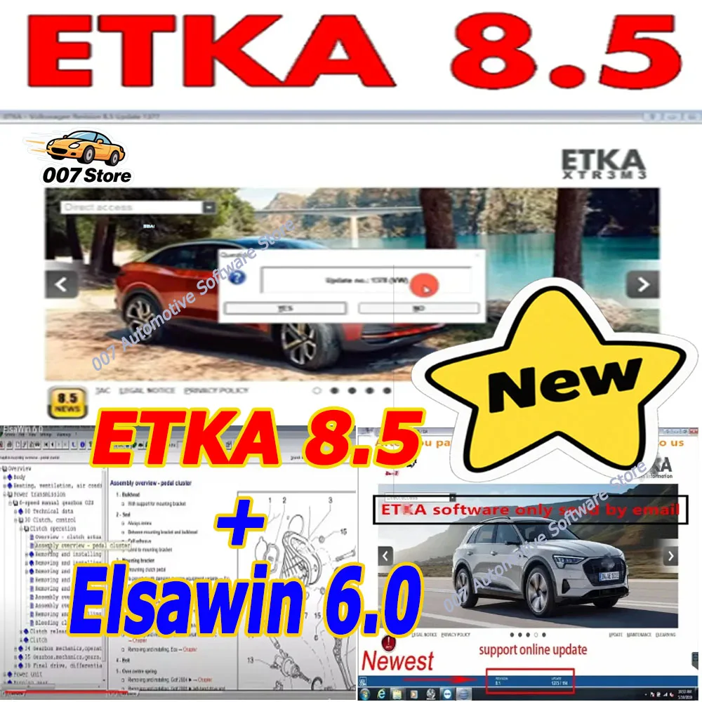 2026 Elsawin 6.0 + ET KA 8.5/8.3 Group Vehicles Auto Repair Software Electronic Parts Catalog for VW/AU/DI/SE/AT/SKO/DA