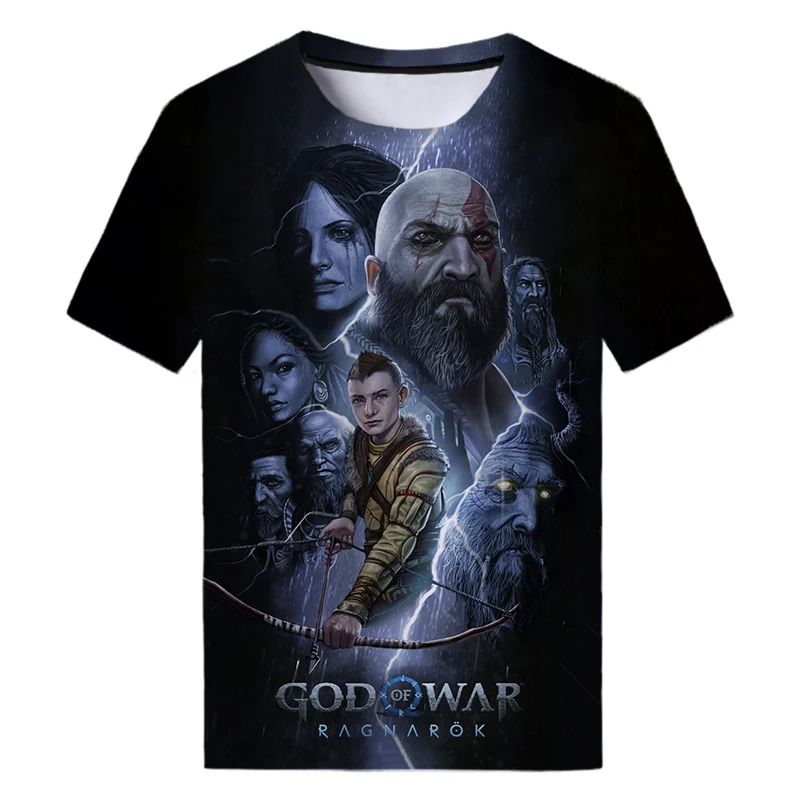 Summer Game God of War 3D Print T-Shirts Streetwear Casual Men Women Fashion Short Sleeve T Shirt O-Neck Kids Tees Tops Clothing