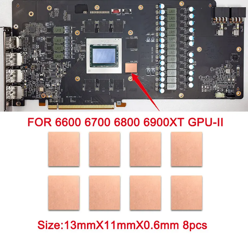 サーマルパッド,銅およびアルミニウムヒートシンク,メモリrtx 3060