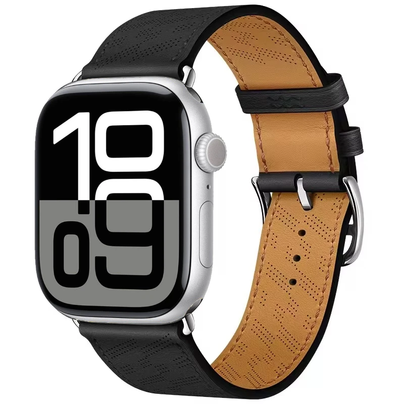 애플워치 울트라 49mm 10 46mm 42mm 9 8 7 45mm 41mm 교체용 가죽 스트랩 iWatch 6 5 SE 44mm 40mm 액세서리