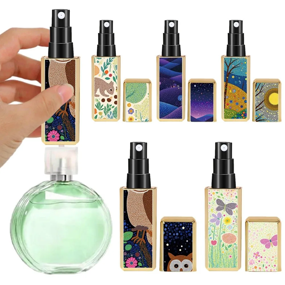 

New 5ml Mini Perfume Bottle Empty Refillable Spray Rotating Bottle Portable Storage Sprayer Spray Atomizer Bottle