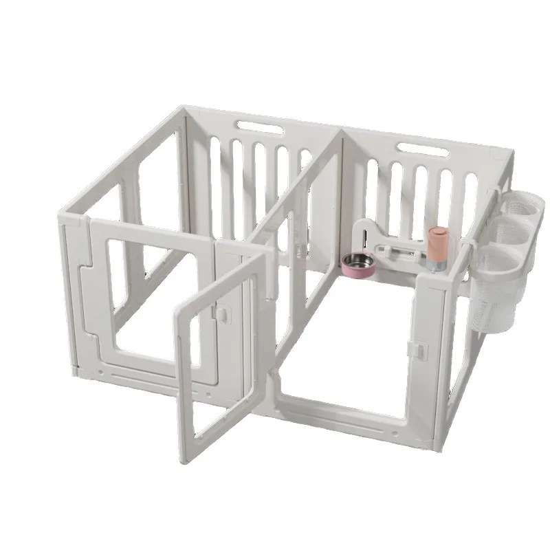 

Dog cage Pet fence Panoramic transparent medium and small dog fence Indoor household Bichon teddy