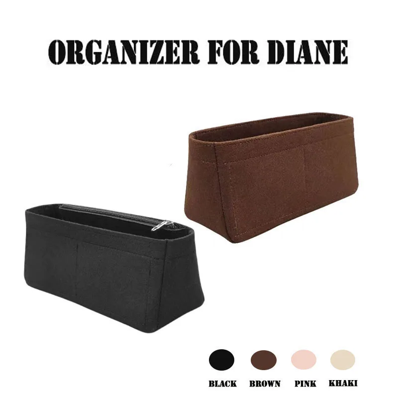 For Diane Baguette Organizer  insert bag  Makeup Handbag travel organizer Inner Purse Cosmetic bag base shaper