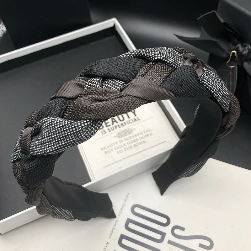 

High end vintage woven hairpin headband for women with high cranial hair, headband accessories, pressed hair, wash face headband