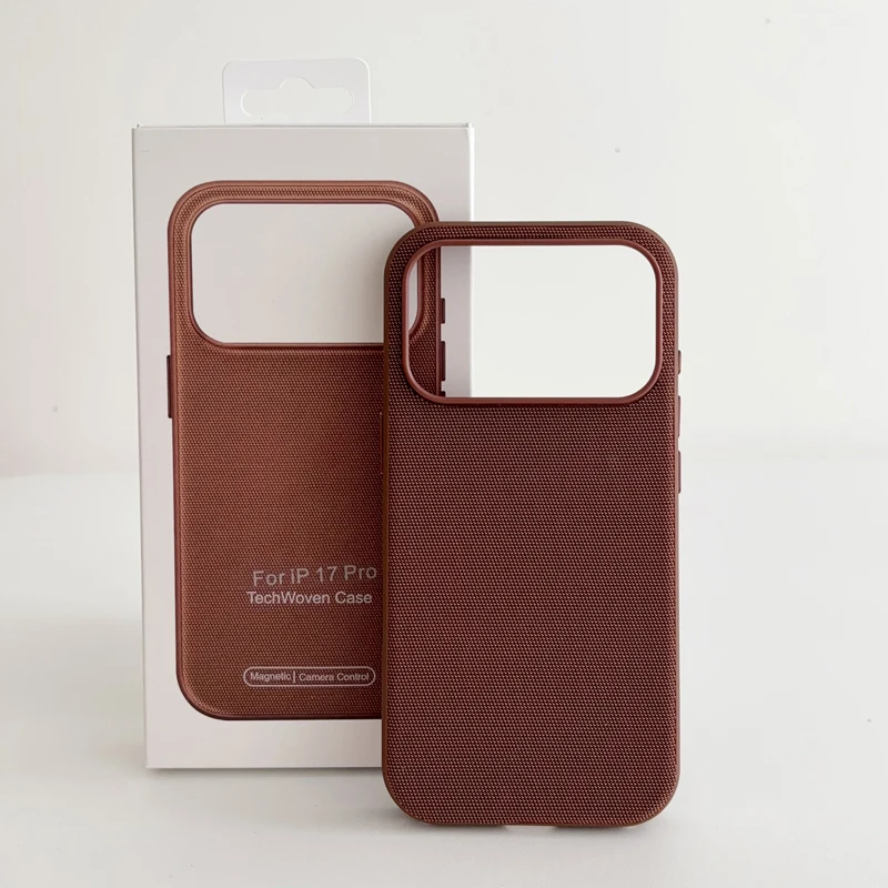 Picture 4: Magnetic Original For Magsafe Technology Woven Boxed Case For iPhone 17pro max 16 17Pro 17 Matte Wireless Shockproof Cover