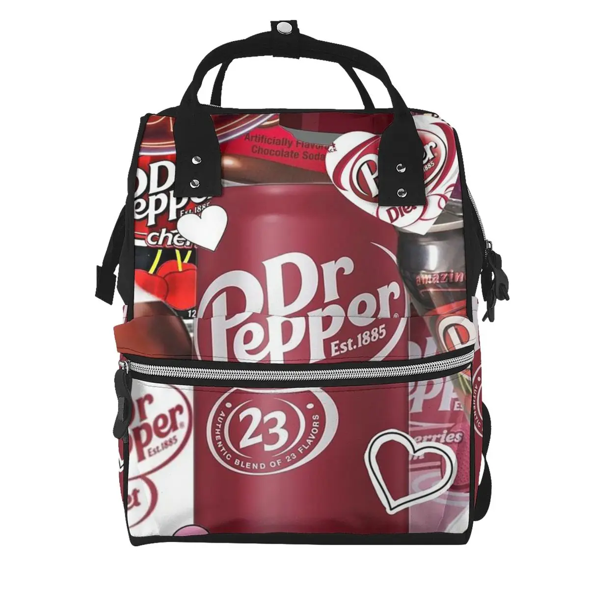 Dr Pepper Student Backpack School Bag Hiking Travel Daypack for Men Women Bookbag Shoulder Bags