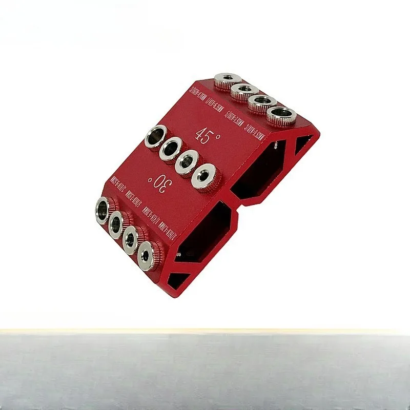 Cross-border Aluminum Alloy Woodworking Doweling Jig 30°45° Angle Drill Guide Hole Locator