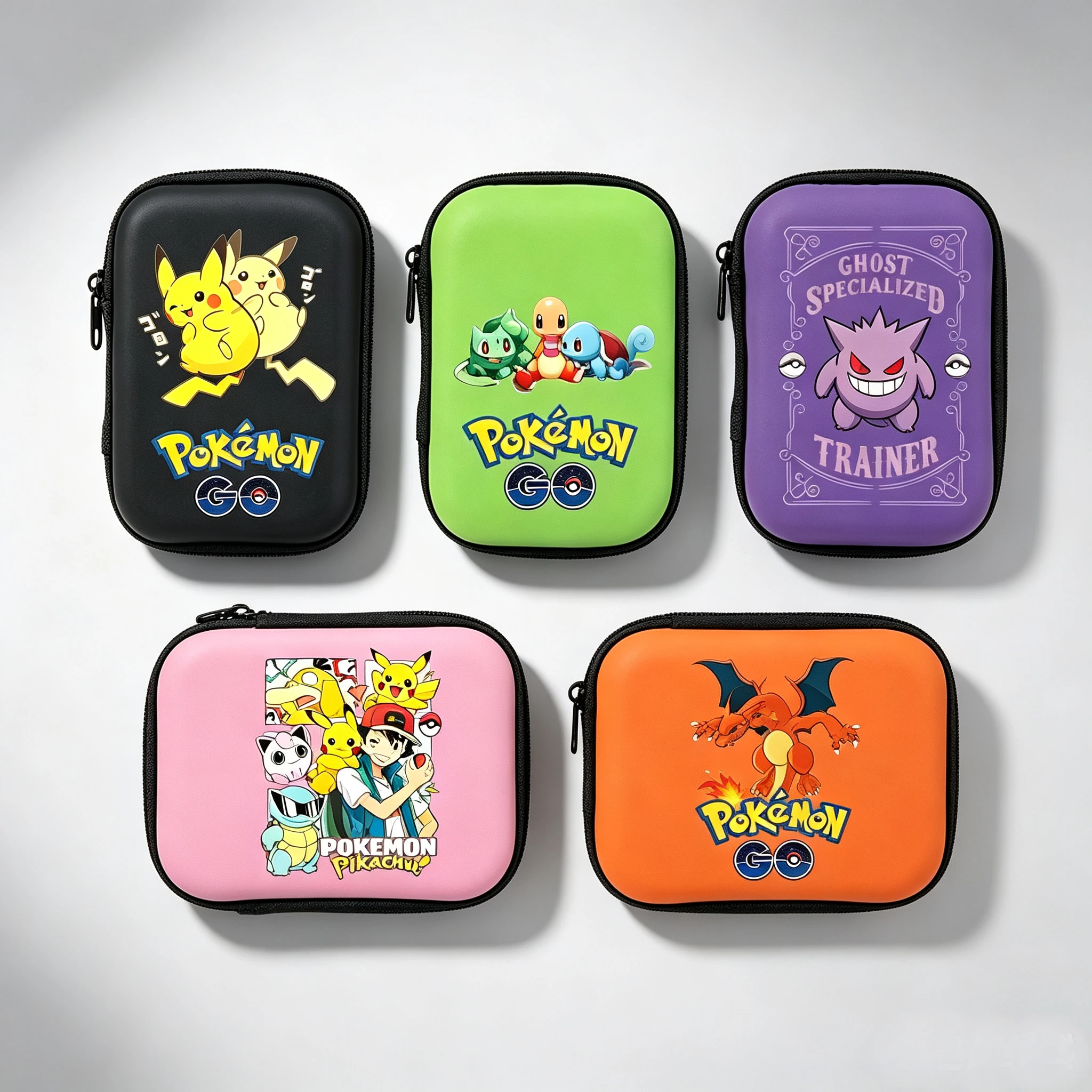 Tech Accessories Travel Bag - Poke mon Card Headphone Storage Box