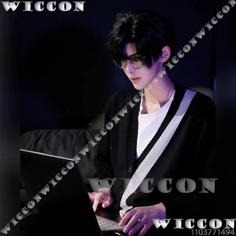 Zayne Lishen Game Love and Deepspace أزياء تنكرية دعامة شعر مستعار معطف أسود سترة سترة Li Shen للرجال مخصصة للهالوين ؛ 3,k8