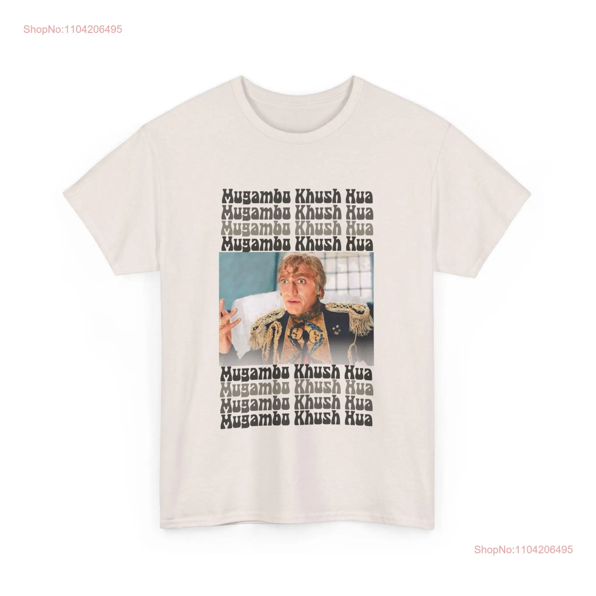 Mogambo Khush Hua T Shirt Desi Bollywood Quote Hindi Iconic Movie Dialogue Funny Mr India Indian top