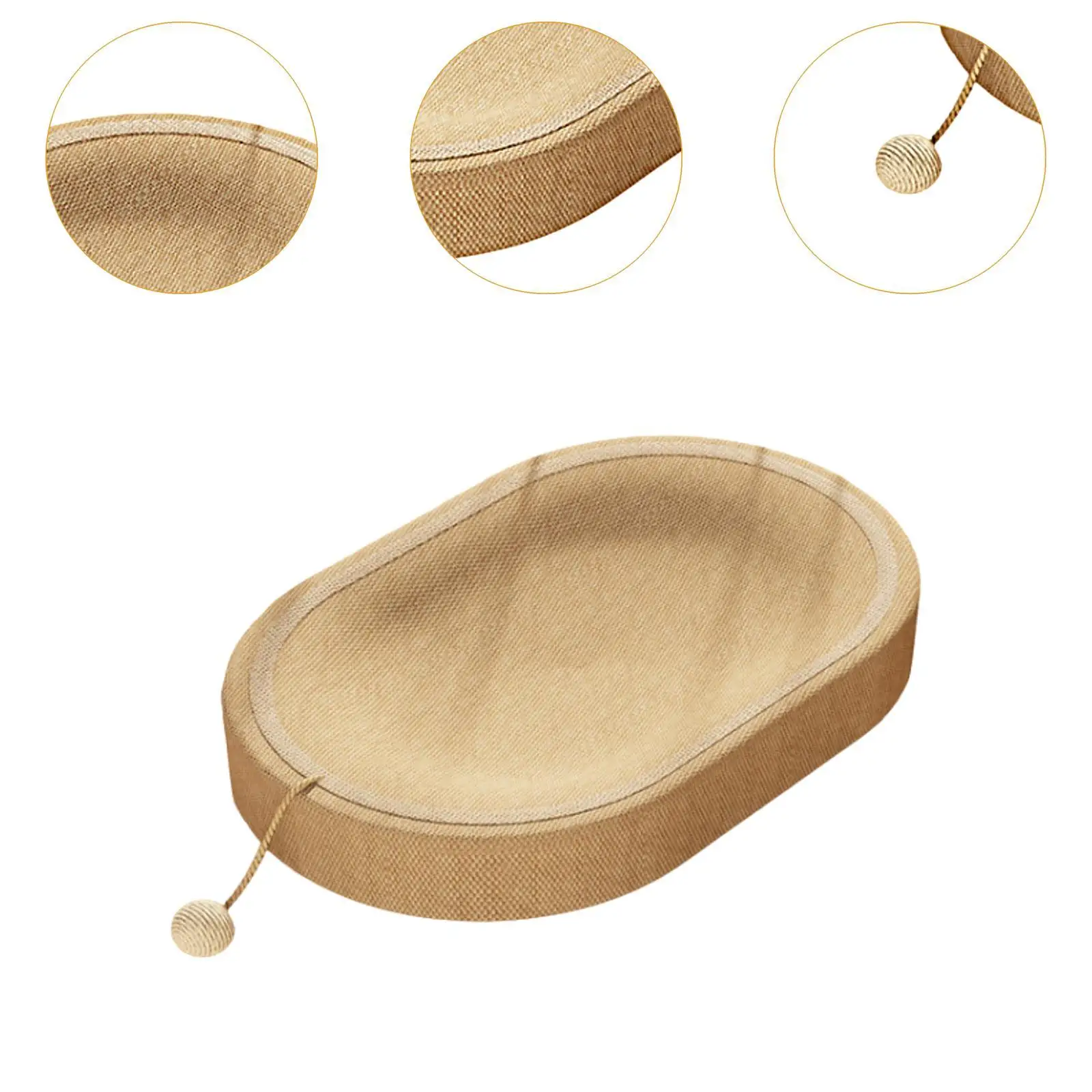 Rascador 2 en 1 con cama y pelota para gatos – Juguete interactivo - imagen 4