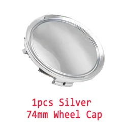 1pcs No Logo 74mm Wheel Cap For Mercedes-Benz Wheel Center Caps Hub Caps Fit 65mm Emblem Sticker Black Silver