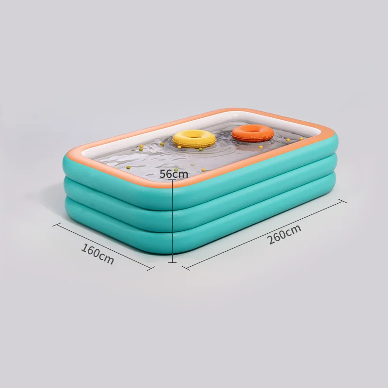 1PC PVC Inflatable Swimming Pool Thickened Square Bathtub Durable Large Home Swimming Pools Summer Water Party Backyard Garden - Image 6