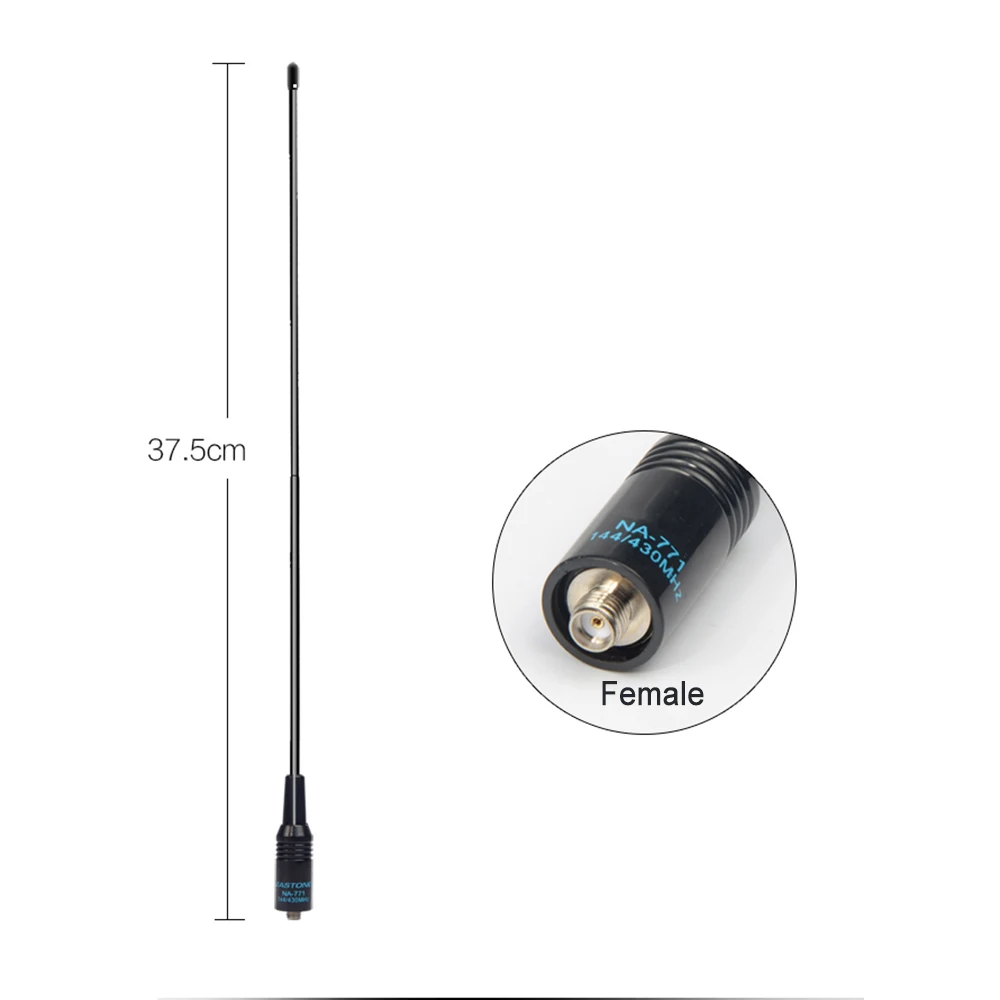 Ban Đầu NA-771 Antenna SMA-F Nữ VHF/UHF Dual Band High Gain Antenna Cho Kenwood BaoFeng UV-5R UV-82 BF-888S CB Đài Phát Thanh