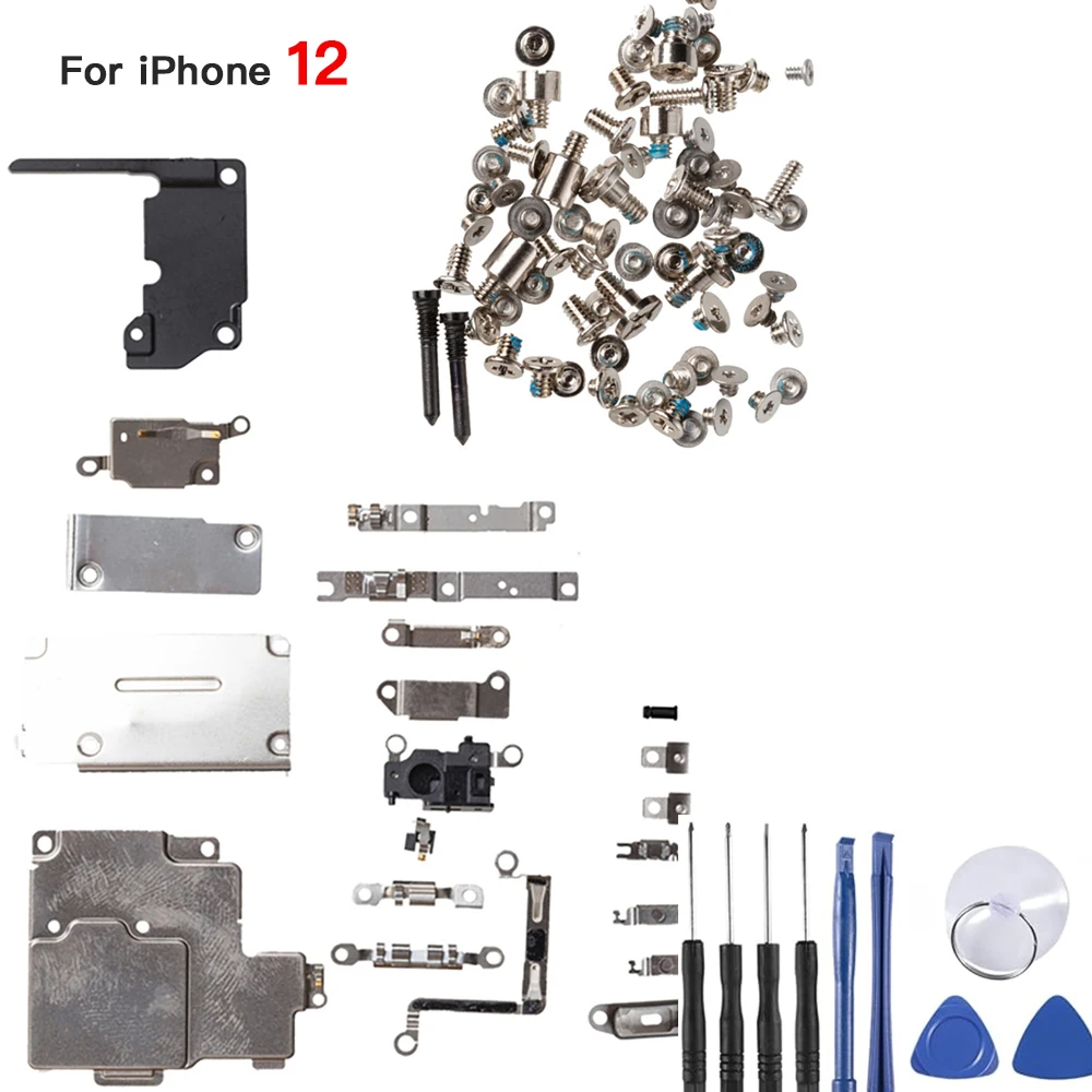 Internal Metal Plate Bracket Cover Parts For iPhone X XR XS 11 12 Pro Max Mini Replacement With Full Set Screw Repair Tool Kit