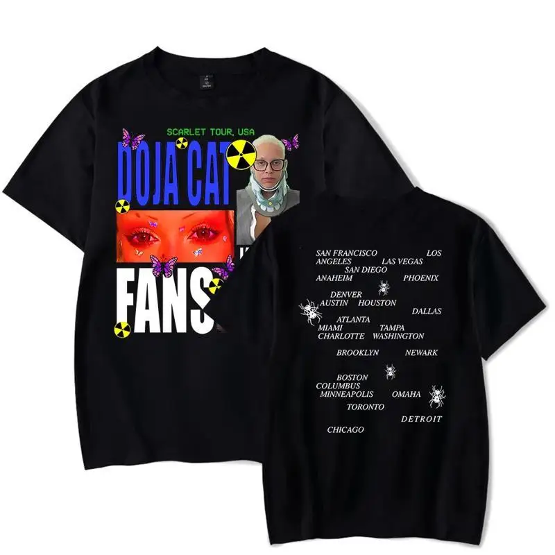 Doja Cat The Scarlet Tour Loves Her Fans Merch 2025 Double Sided T Shirt