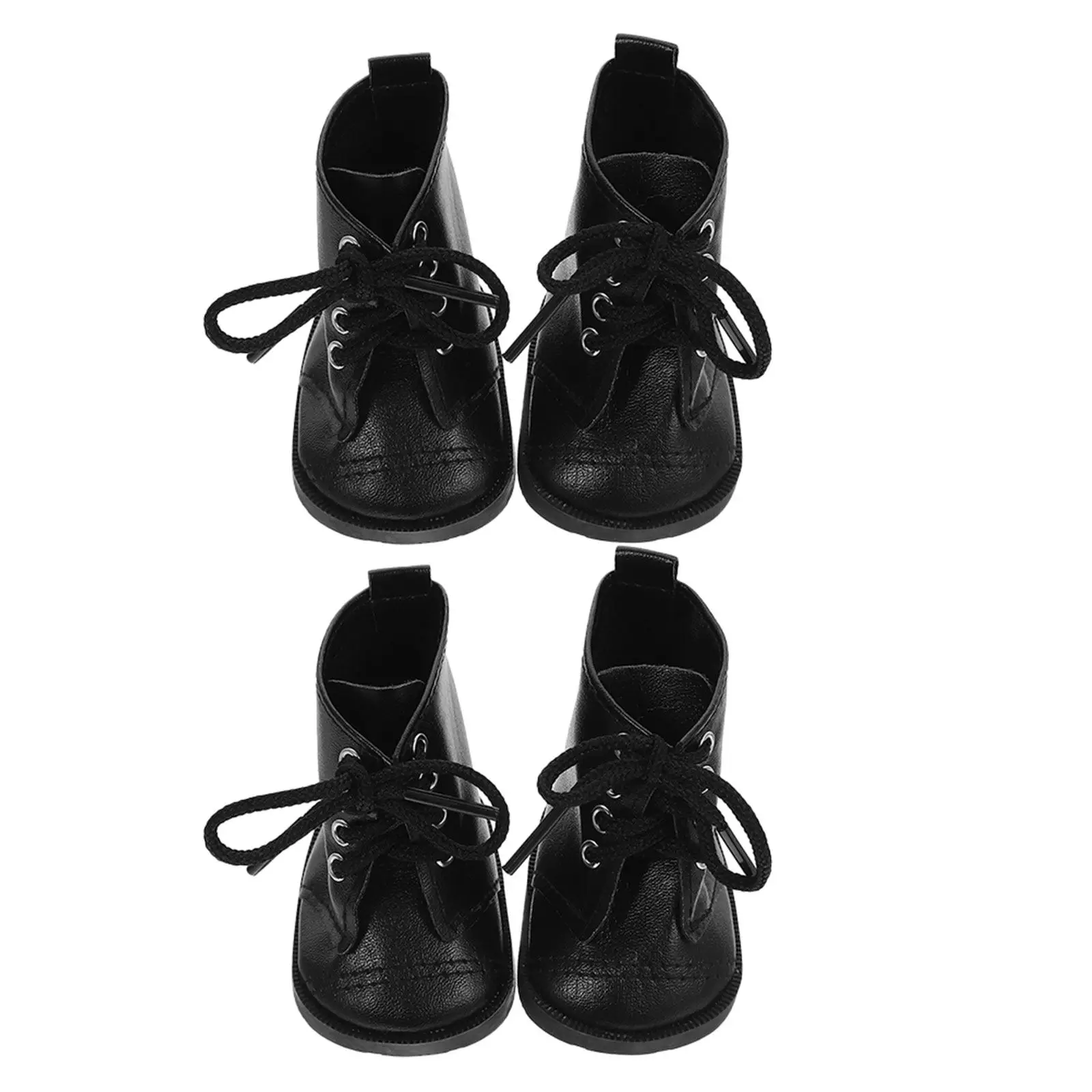 

2Pairs 18 Inch Girl Boots PU Dress Up Shoes Dollhouse Fashion Outfit Accessories PU Footwear