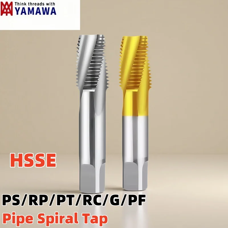 

1PCS Janpa YAMAWA British Pipe Spiral Tap Steel used TIN Coating PS/RP/PT/RC/G/PF1/16-28 1/8 3/8-19 1/4-19 3/4 1/2-14