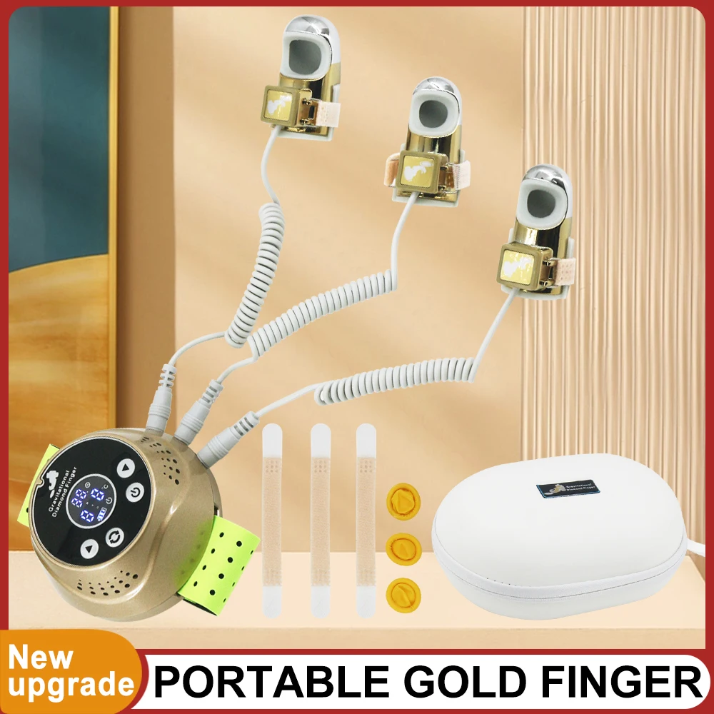 Gravitational Diamond Finger Face Lifting Body Massager Microcurrent Golden Finger EMS Beauty Machine Massage Tool