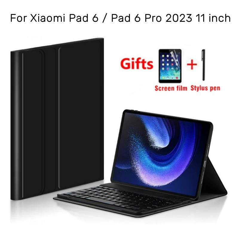 para Xiaomi mi Pad Pro Case 11 Polegada com Tampa do Teclado Bluetooth Funda para Xiaomi Pad Pad6 Pro 2023 Russo Espanhol Teclado