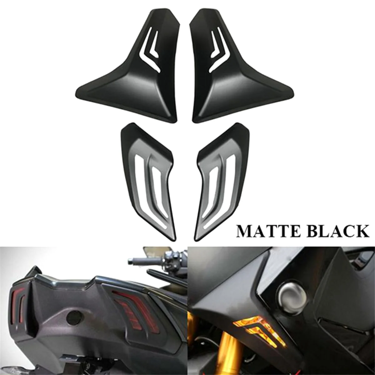 For Yamaha T-MAX TMAX 530 2017 2018 2019 Turn Signal Light Cover Tail Shell Caps Matte Black