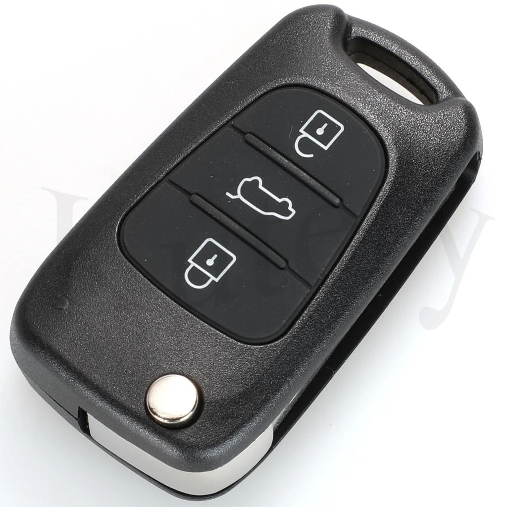 jingyuqin 3 Buttons Flip Folding 433Mhz ID46 Remote Auto Car Key for Kia Rio 3 Picanto Ceed Cerato Sportage K2 K3 K5