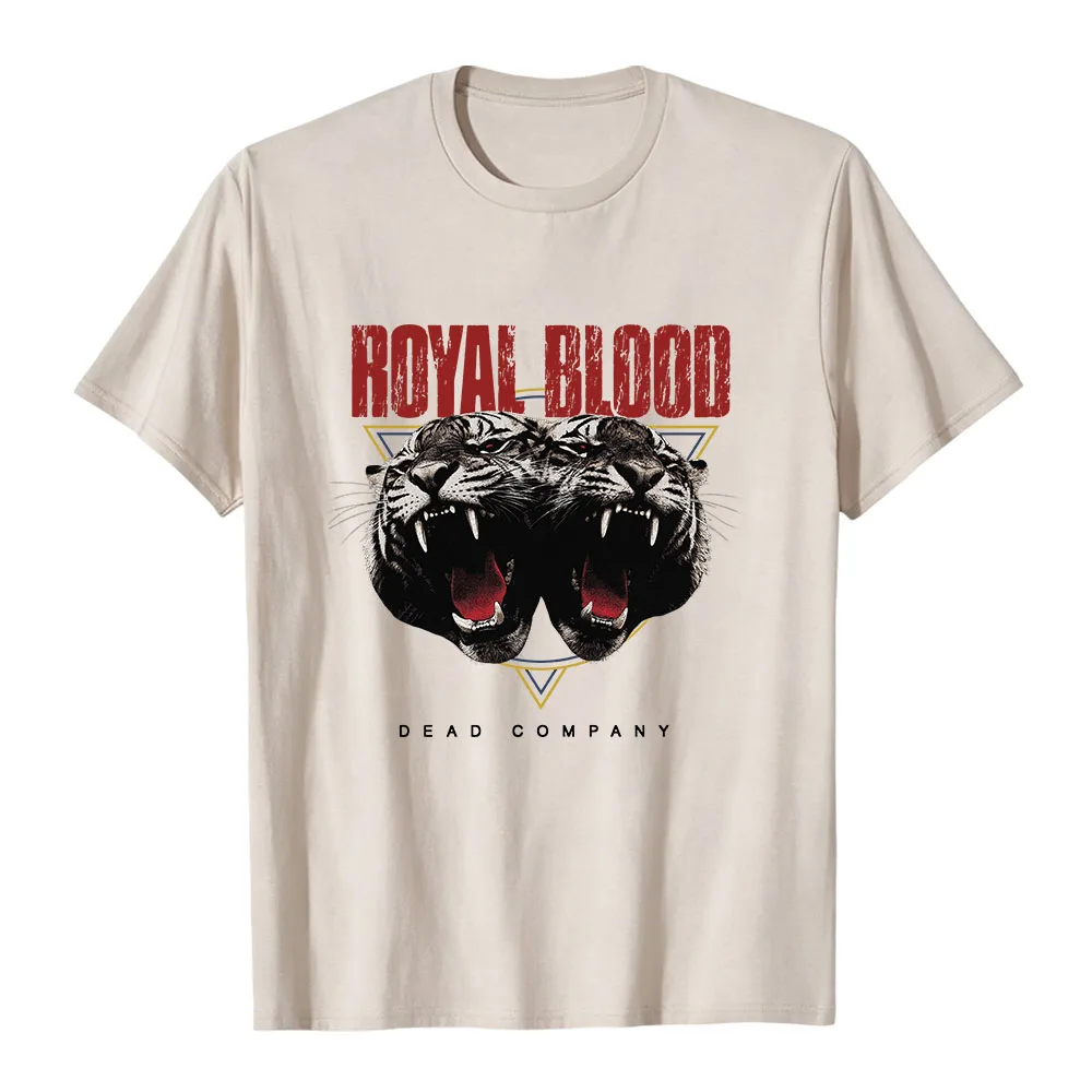 Herren Damen Royal Blood Band T-Shirt Dead Company Double Tiger Grafikdruck Merch Kurzarm Baumwolle Casual Tees Unisex T-Shirts – Detail 5