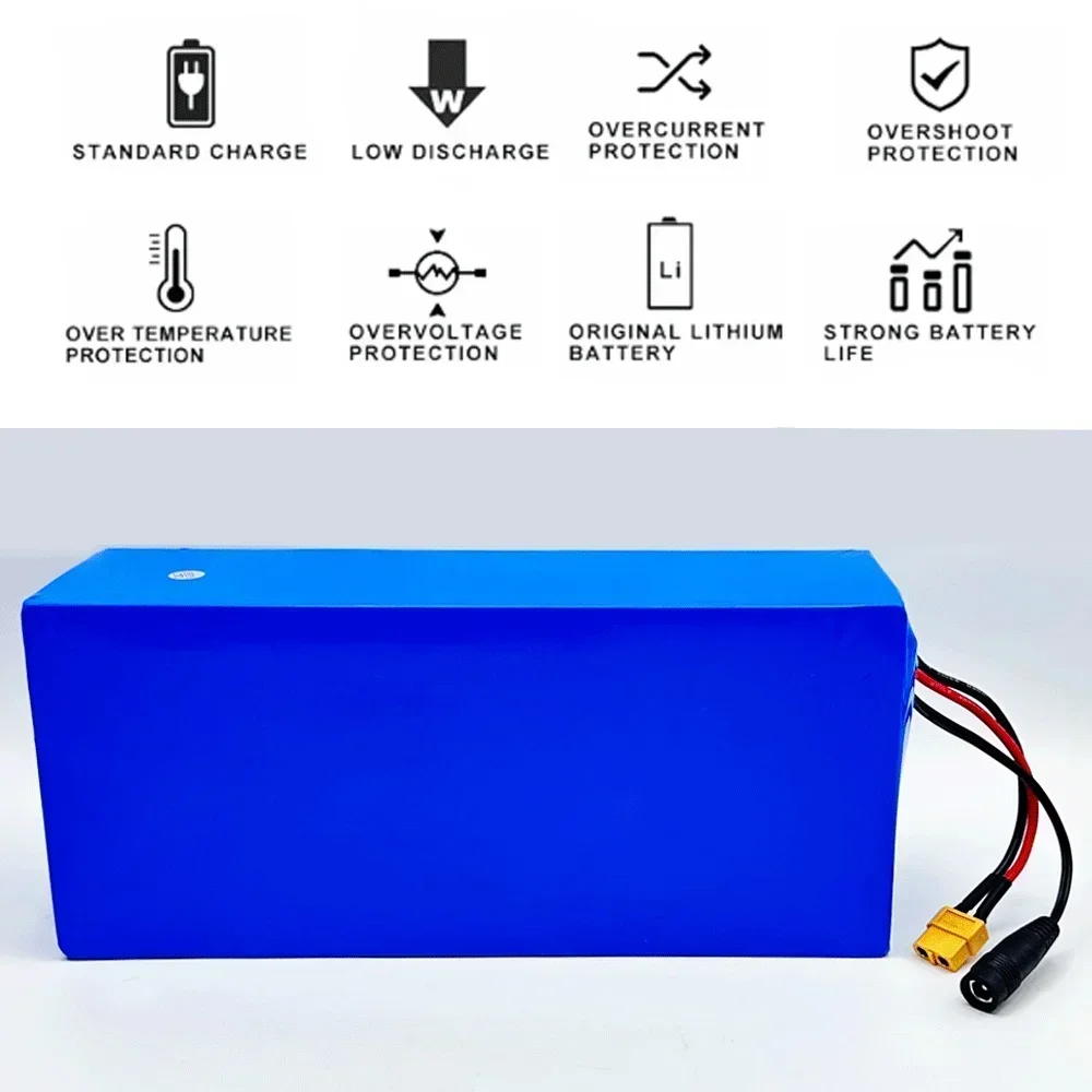 48V 20000MAh 18650 13S5P lithium battery pack with built-in BMS 500-1000W replaceable battery