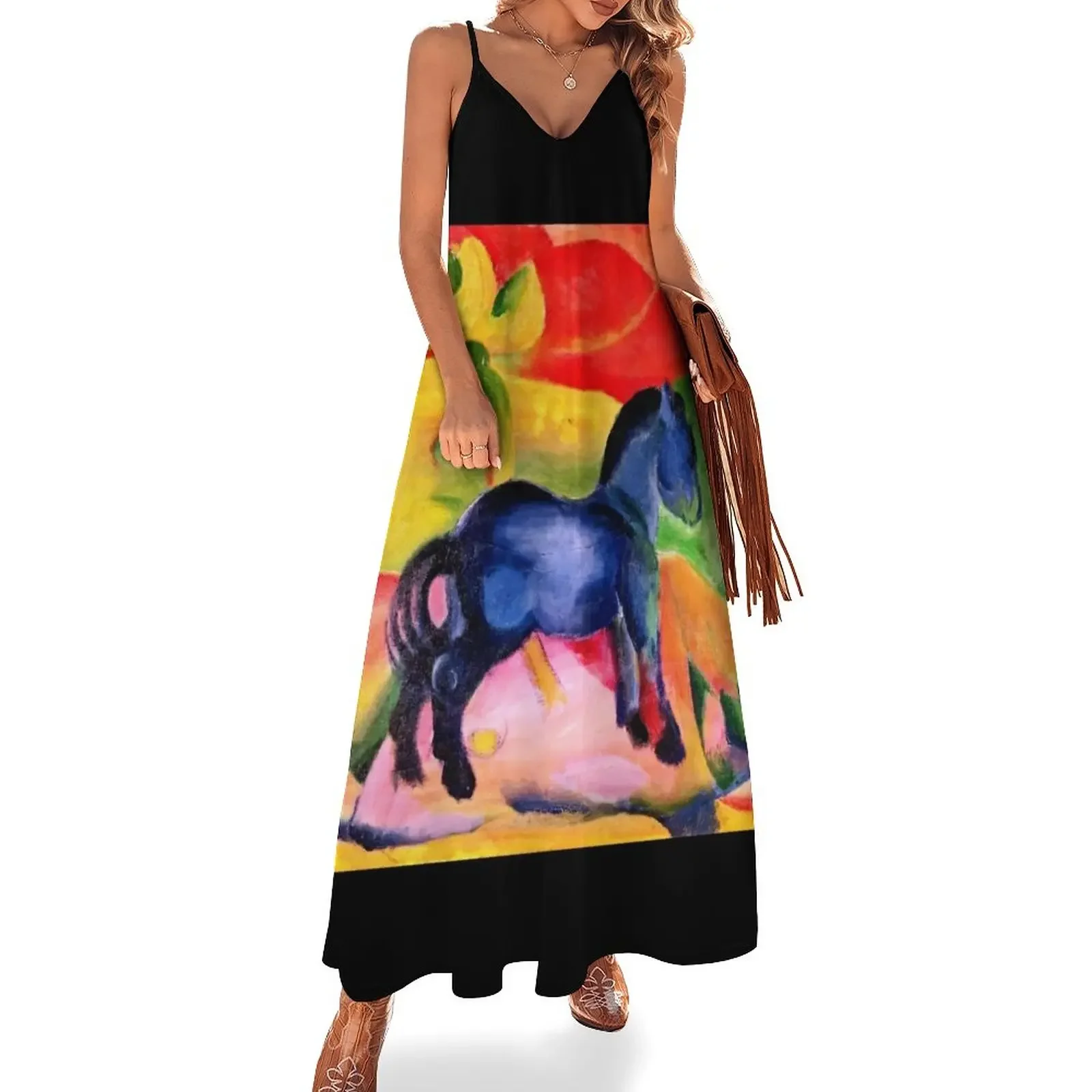 

Franz Marc - Little Blue Horse Sleeveless Dress party dress women elegant luxury women's clothing trend 2025 Dress