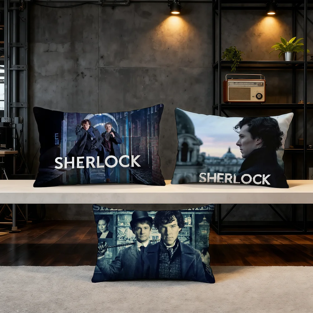 TV Show S-Sherlock H-Holmes cushion cover Hit Product Home Sofa living Room Double-sided Soft Decorative Pillow Cover