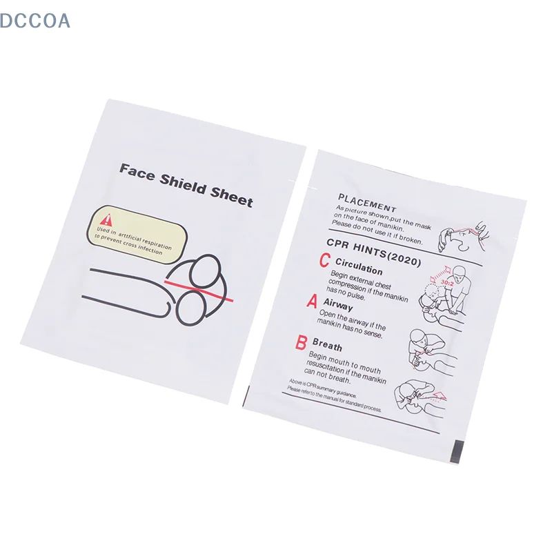 5Pcs Portable Disposable First Aid Masks Breathing Mask Medical CPR Resuscitator Rescue Mouth Breath One-Way Valve Tools