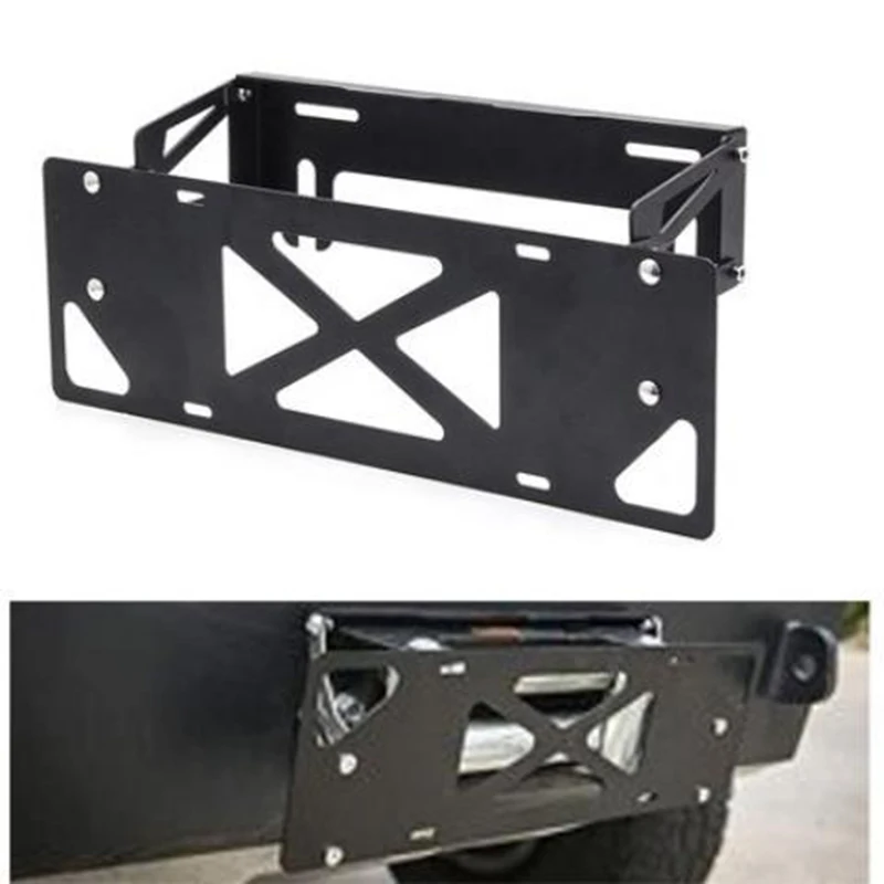 Sliding Flip-Up License Plate Bracket Offroad Mod Flipper Fit Jeep Wrangler F150 Tundra BJ40 Car Modification Accessories