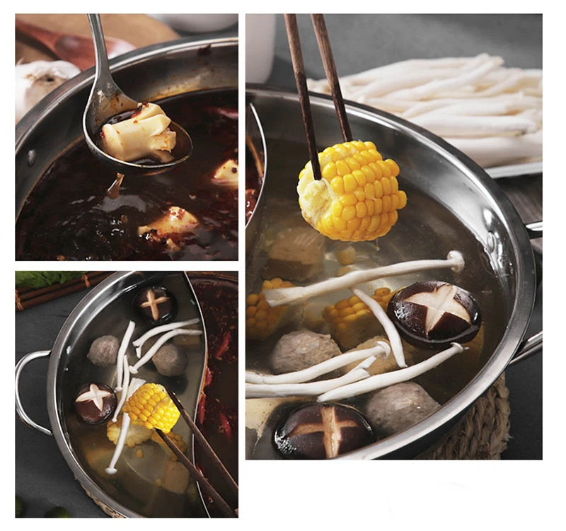MOVKZACV Hot Pot Fornuis, Mandarijn Eendenpot, S-Type RVS Met Deksel en 2 Pollepels, Yin Yang Met Scheidingsverdeler voor Inductie Kookplaat Gasfornuis MOVKZACV Hot Pot Fornuis, Mandarijn Eendenpot, S-Type RVS Met Deksel en 2 Pollepels, Yin Yang Met Scheidingsverdeler voor Inductie Kookplaat Gasfornuis