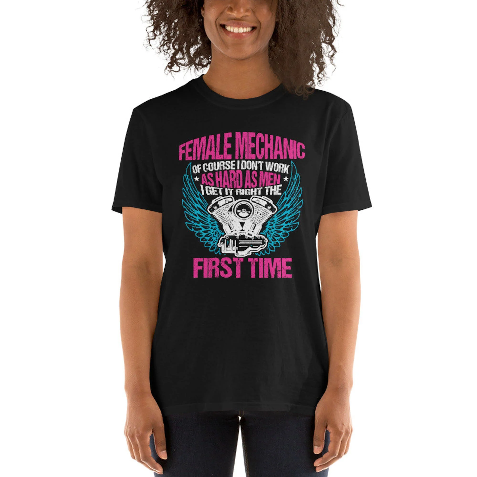 Female Mechanic Get It Right The First Time Auto Repair Shop Unisex T-Shirt