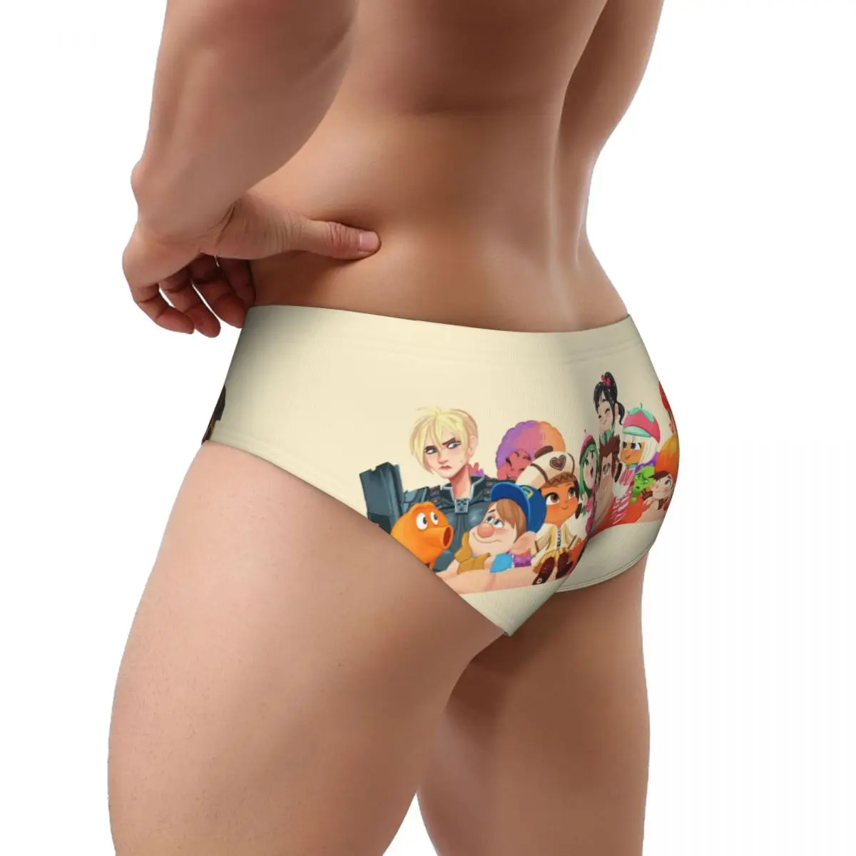 Custom Wreck-It Ralph Character Briefs Underwear Men\'s Comfortable Stretch Panties