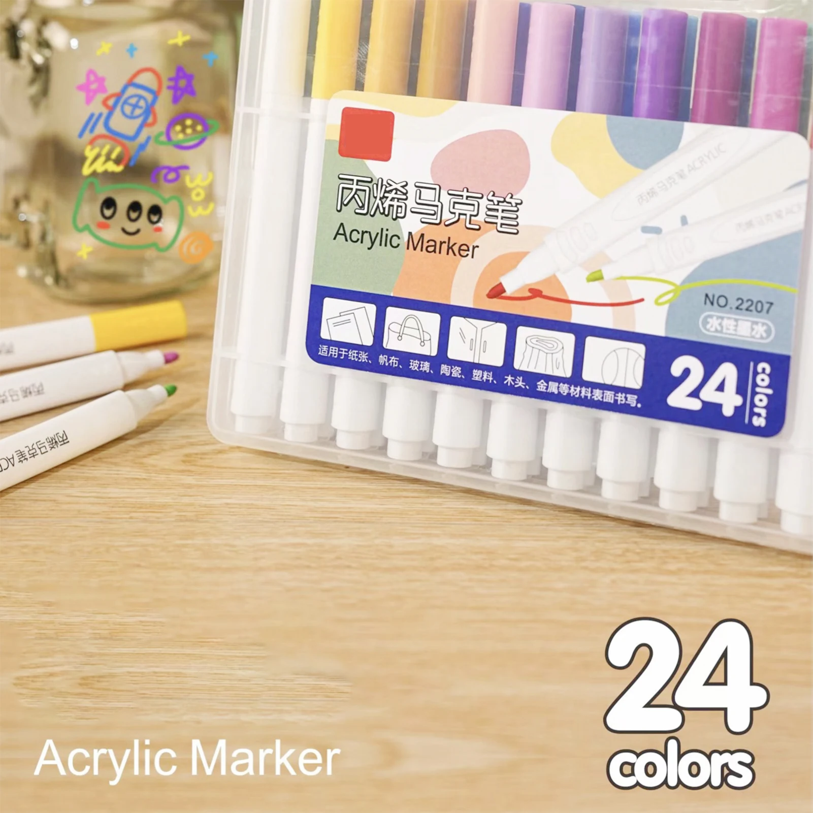 

12Pcs Acrylics Paint Pens 12 Pens Colors Markers For Window