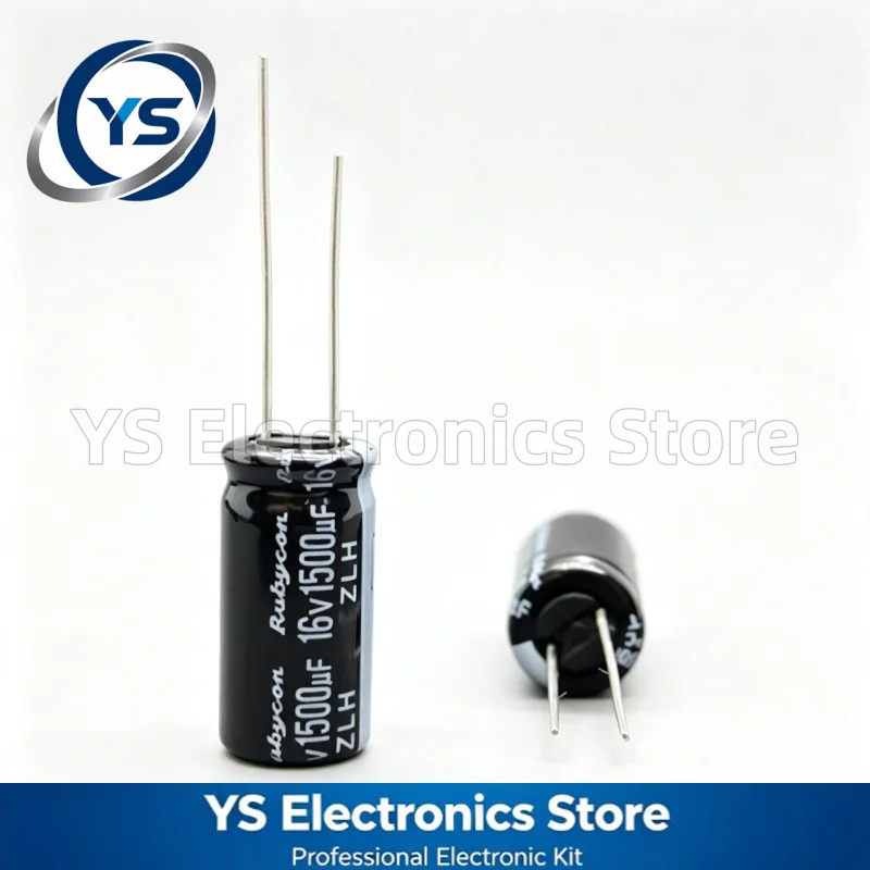 Rubycon ZLH 16V1500UF 10x20mm 16ZLH1500MEFC10X20 1500UF 16V Electrolytic Capacitor New Original Long Life Low Impedance 20%