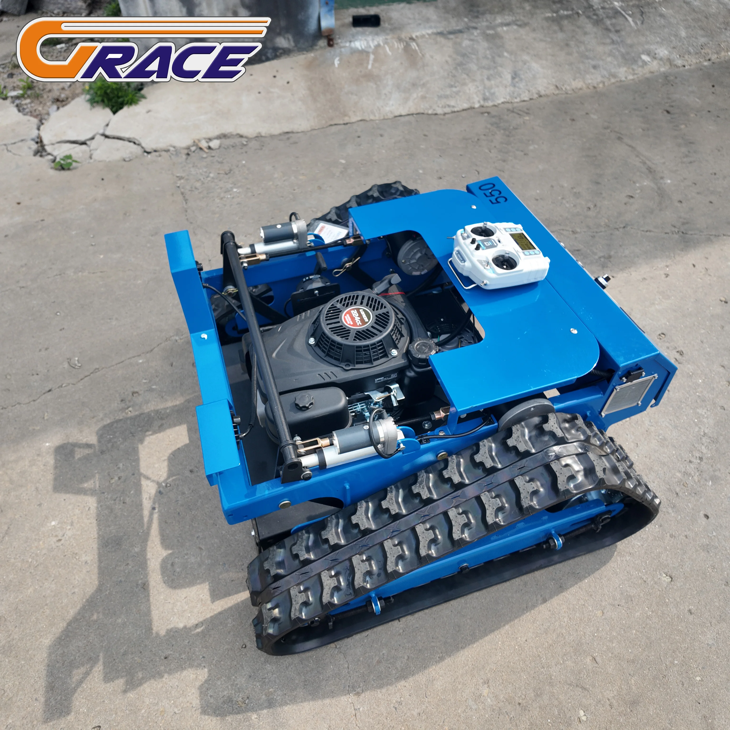 الجملة تصميم جديد الكهربائية التحكم عن بعد جزازة العشب المهنية الصف الزاحف جزازة العشب استخدام حديقة المنزل