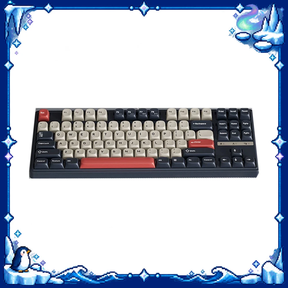 SKN Qinglong87 Mechanical Keyboard Wireless Bluetooth USB Tri Mode 8K Polling Hot Swappable RGB Backlit Gaming Keyboard